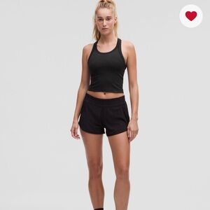 Lululemon Swiftly Tech Cropped Black Racerback Tank Top 2.0